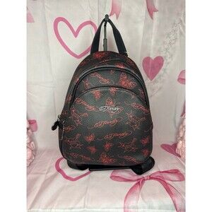Ed Hardy Red Tattoo Backpack handbag